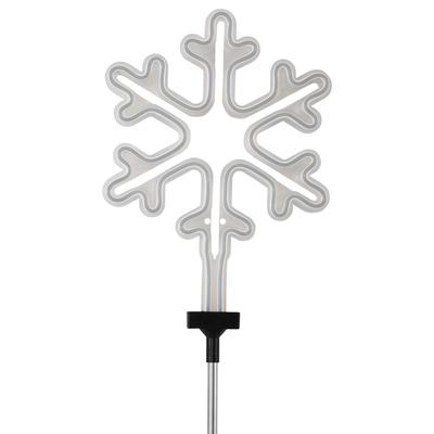 LED Gartenleuchte BONETTI "Schneeflocke", schwarz-weiß (weiß, silberfarben, schwarz), H:70cm, Leuchten, LED Gartenleuchte, LED Neon Stab für den Garten