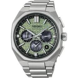 Seiko HAB005J1 Astron GPS Solar Herrenuhr Chronograph Titan/Hellgrün LE