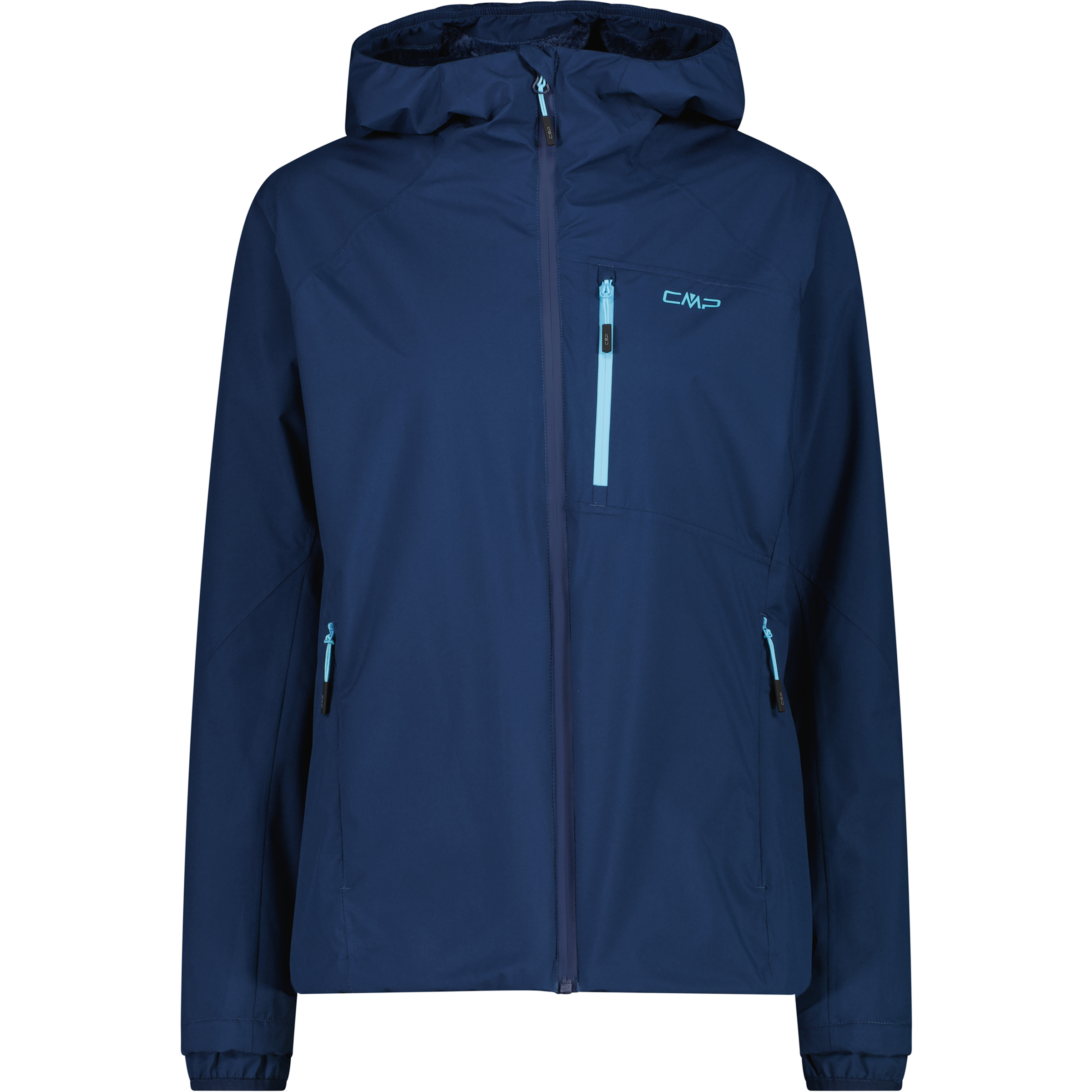 CMP Damen Regenjacke blau Größe XXS Trekking Atmungsaktiv Wasserabweisend