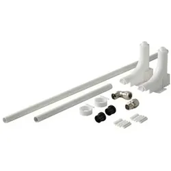 Wavin opføringssaet kort til radiator 15x2,5 mm hvid Det lange rør: 1000 mm Det korte rør: 300mm, Zubehör Heizen