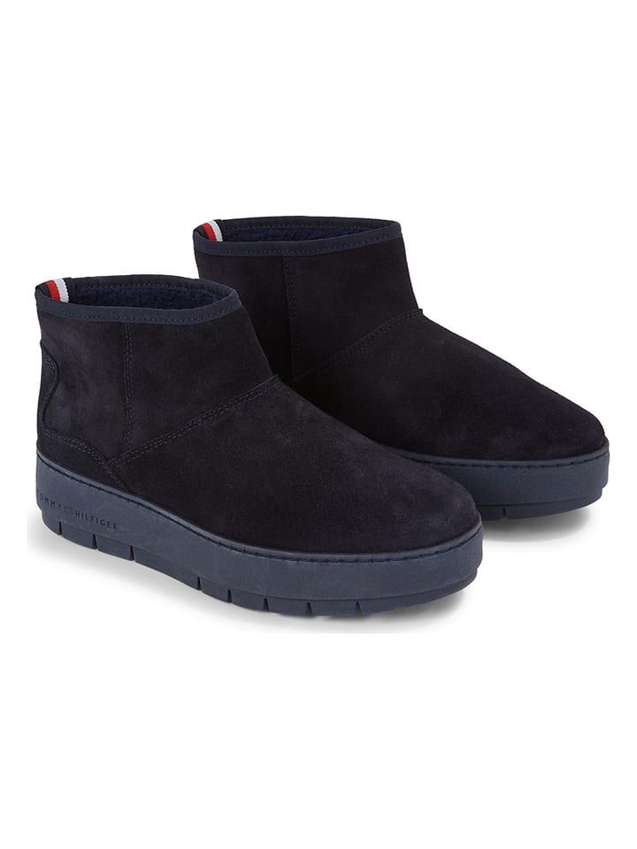 Tommy Hilfiger Shoes Leder-Boots in Dunkelblau - 40