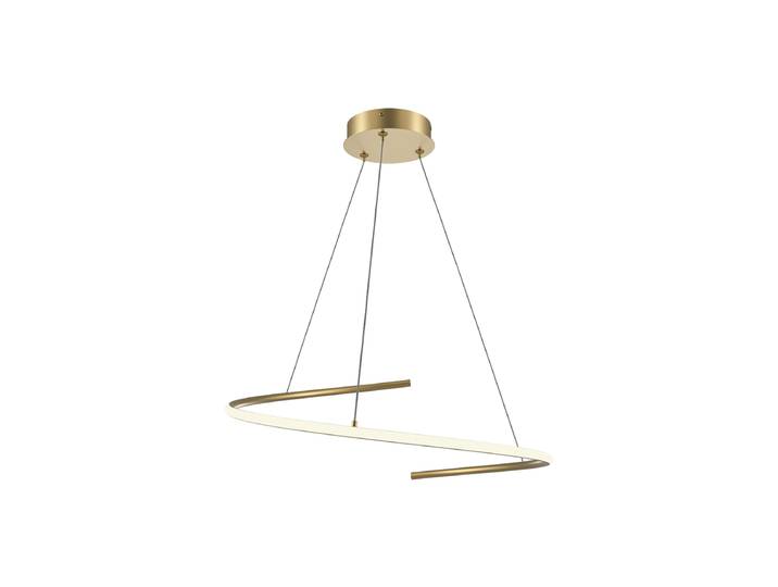 Shift LED Design Pendellampe „Curve“ Messing Maytoni