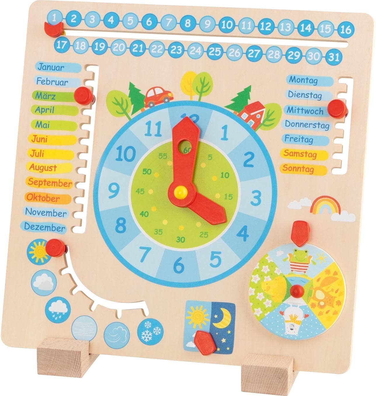 Lernspielzeug GOKI "Jahresuhr", Kinder, bunt (mehrfarbig), Lernspielzeug Lernspielzeug mehrfarbig Einheitsgröße