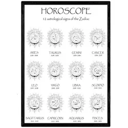 POSTER Horoskope & Astrologie Englisch A4 Rahmenlos