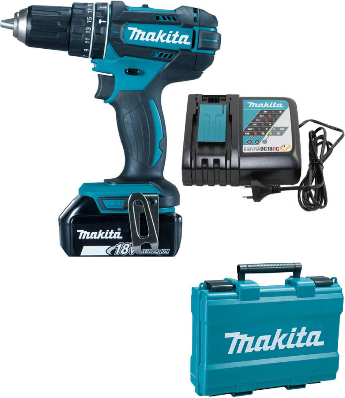 Makita DHP482RF accu-klopboormachine en schroefmachine
