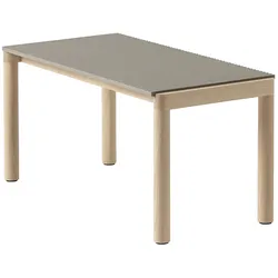 Muuto Couple Couchtisch, 84 x 40 cm, 1 wavy - taupe / eiche natur