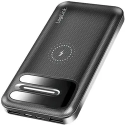 LogiLink Charger (8000 mAh, 10 W, 29.60 Wh), Powerbank, Schwarz