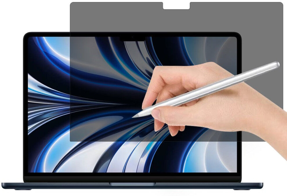 TABLETCOVERS.DK MacBook Air 13" M5/M4/M3/M2 (2026-2022) Privacy Skærmbeskyttelsesfilm - Gennemsigtig