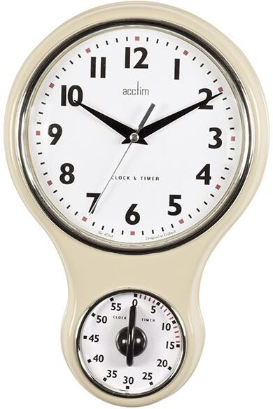 Acctim Kitchen Time Wall Clock Cream