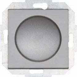 Kopp 845847082 ATHENIS - Druck-Wechsel-Universaldimmer für Glühlampen, Halogenlampen, dimmbare LED, Farbe: stahl