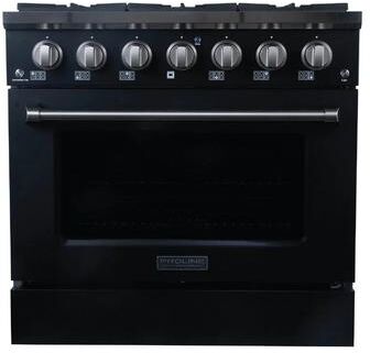 Proline Range Hoods "Proline PLSR 36GG 36"" Gas Range   Matte Black"