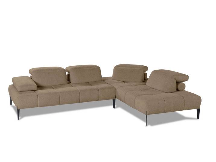 CALIA ITALIA Ecksofa Skyline, Made in Italy, Design-Sofa, L-Form, mit Sitztiefenverstellung, verstellbare Armlehne und Kopfstütze für maximalen Komfort