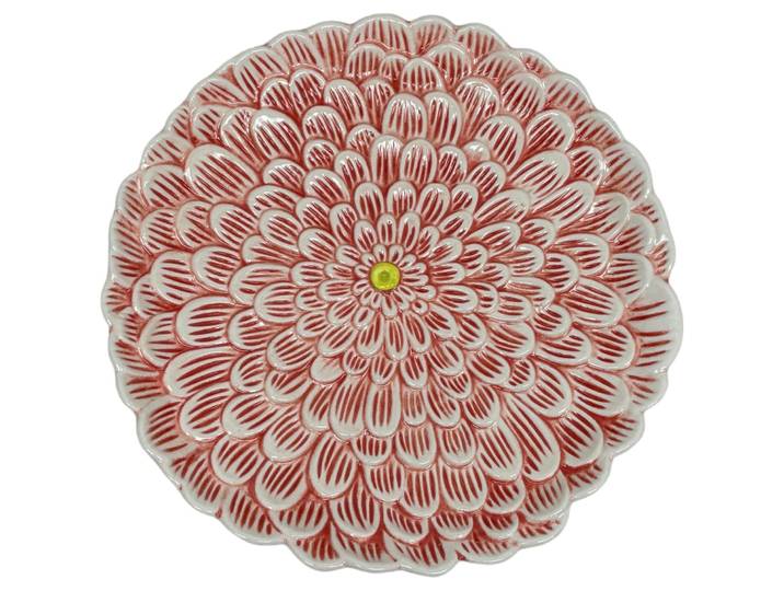 Teller flach Flora pink Steinzeug D 27 cm