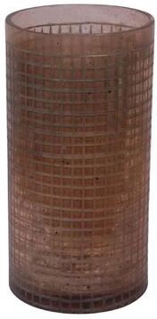 BIDK Home Glass Cylindr Sq Hatch Vase Tall Cp- A - A