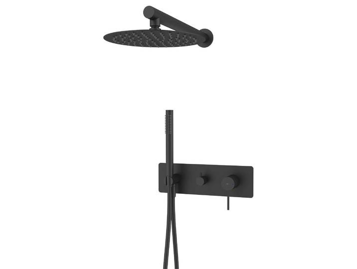Envol colonne de douche encastrée mécanique noire Essebagno