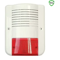 AVS konventionelle Außensirene CITY LED, elfenbein
