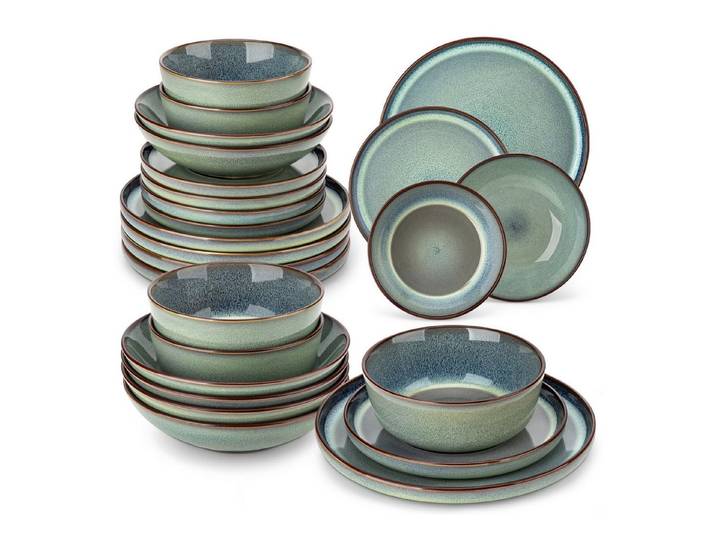 vancasso Geschirr-Set Tafelservice für 4/6 Personen, Steingut Geschirrset (24-tlg), 6 Personen, Steingut