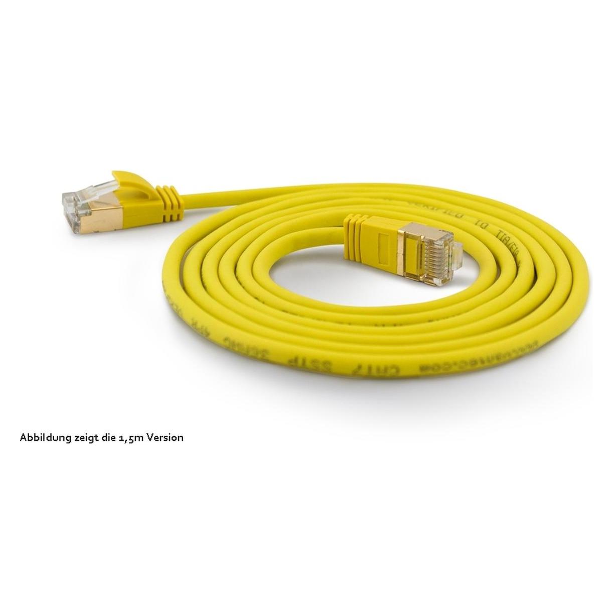 Wantec 7174 S/FTP (S-STP) Gelb 1.5mCat.7 Rohkabel Netzwerkkabel (S/FTP, CAT7, 1.50 m) (7174)