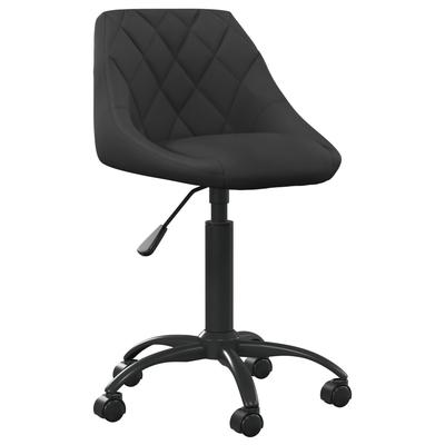 Helloshop26 - Schwarzer Samt-Bürostuhl/Schreibtischstuhl/Computerstuhl 02_0024046
