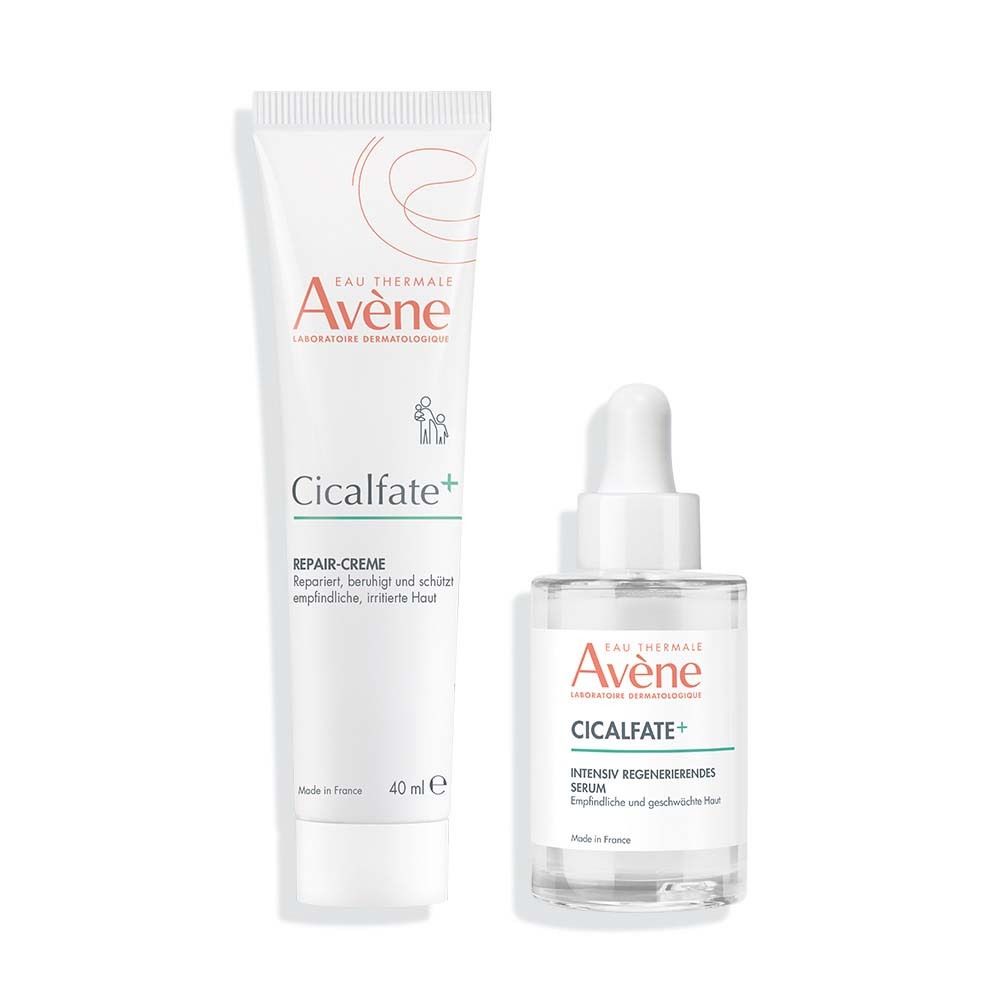 Avene Cicalfate+ Repair-Creme + regenerierendes Serum Set 1 St
