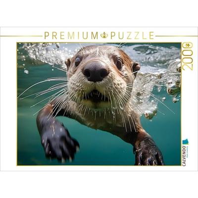 CALVENDO Puzzle Niedlicher Fischotter | 2000 Teile Lege-Größe 90x67cm Foto-Puzzle für glückliche Stunden, Sonstige von , Calvendo Puzzle