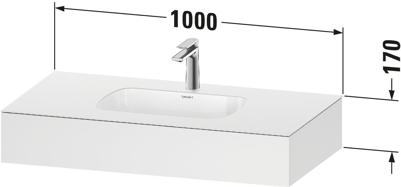 Duravit Collection One Einbauwaschtisch mit Konsole 100 x 55 cm