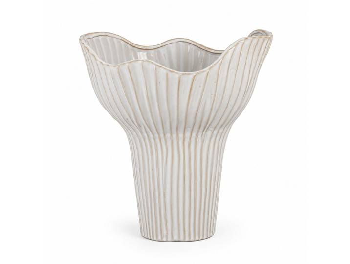 Vase Flora 28.2x26x24.3cm Keramik offwhite