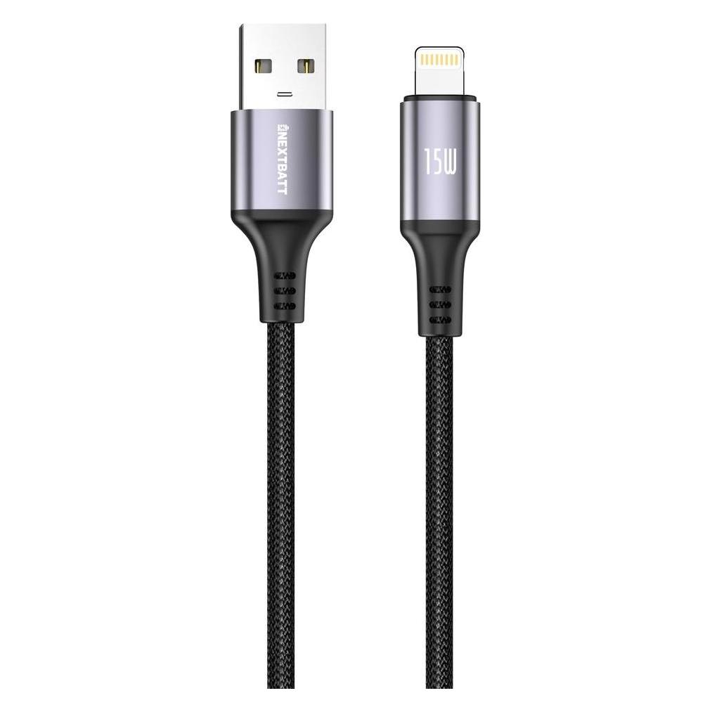 Nextbatt USB-A to Lightning Cable 15W, 1m - Black (1 m, 15 W) (NB-JT28W-1M)
