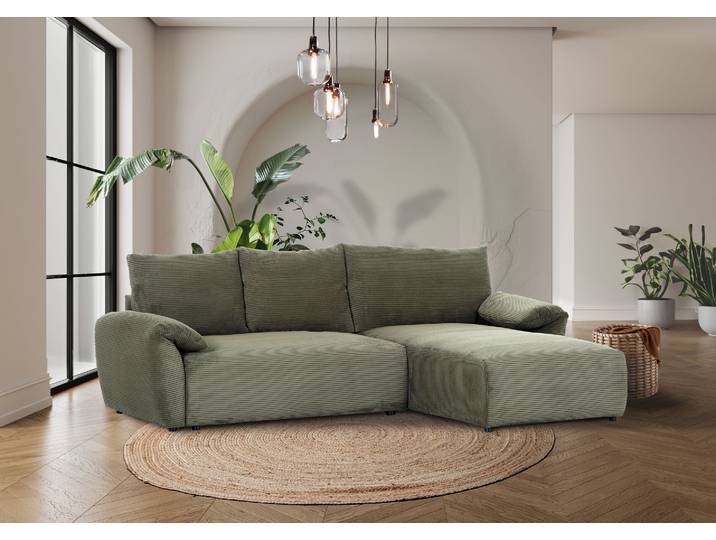 Ginger Moon Ecksofa Cuty mit Schlaffunktion in Trendstoff Cord