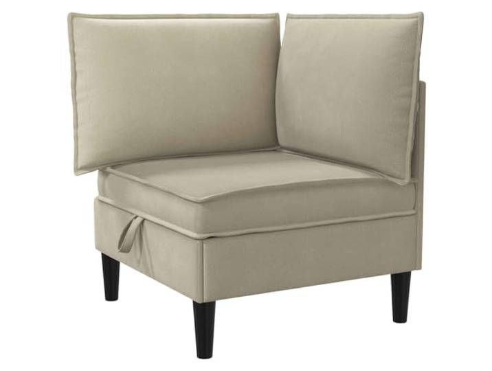Makastle EckSofa Couch mit Stauraum Sand Samt