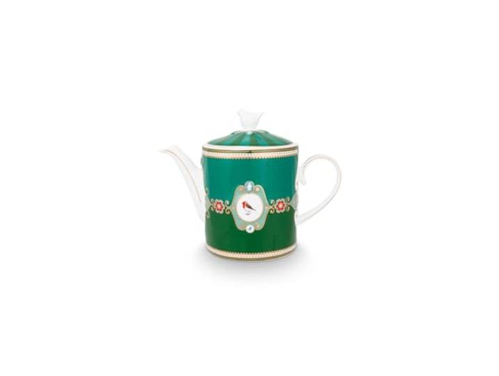 Pip Studio Love Birds Medallion Teekanne grün 1,3l