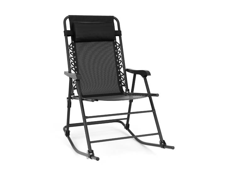 Campingstuhl Schaukelstuhl ADELAIDE klappbar schwarz