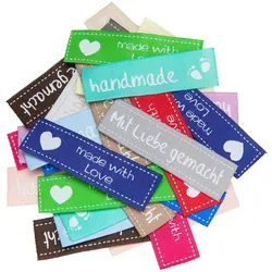 buttinette Label-Set "handmade CLASSIC", 5,5 x 1,6 cm, 30 Stück