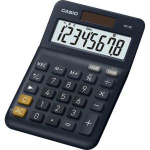 Casio Taschenrechner MS-8E, mit Währungsumrechnung, 8-stelliges LC-Display, Solar- & Batteriebetrieb
