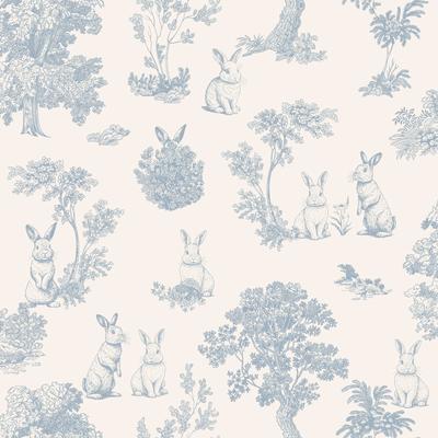 Veer Decor Cottontails Bunny Toile Wallpaper