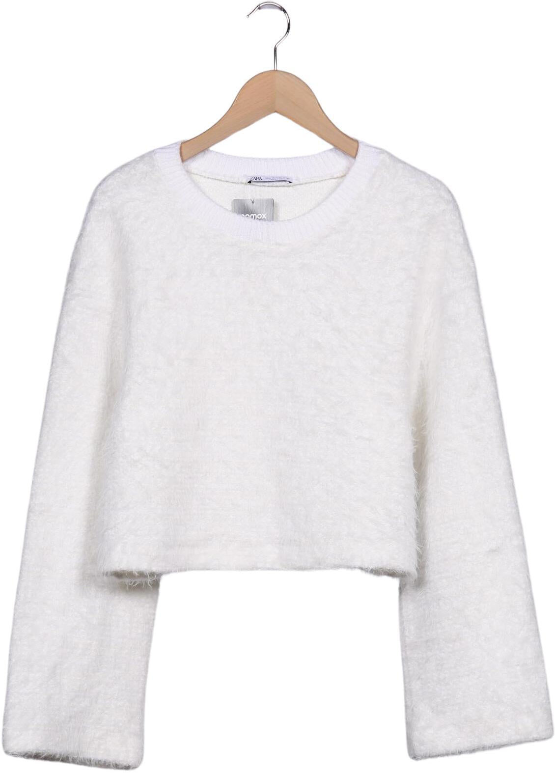Zara Damen Pullover, Cremeweiß, Gr. M, Synthetik - Second Hand