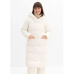 bonprix Oversize Steppmantel, weiß, Gr.42, Stylischer, dick wattierter oversized Mantel mit Kapuze
