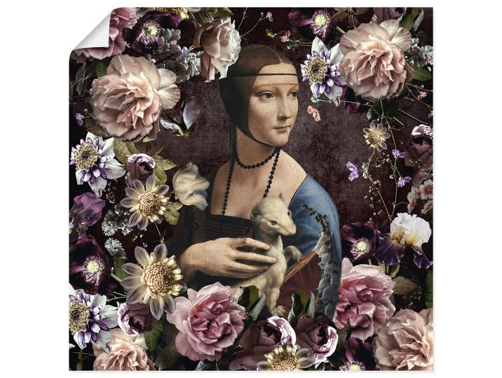 Artland Lady mit Hermelin - Da Vinci Adaption Portrait 1 Stk. tlg. als Alubild, Leinwandbild, Poster, Wandaufkleber in verschied. Grössen