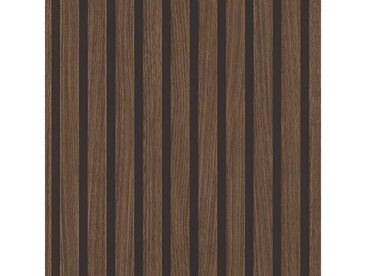 Rasch Tapete 278439 - Dunkelbraune Papiertapete mit Holz-Optik, 3D Holz-Paneele im modernen Skandi Look, Lamellenwand - 10,05m x 0,53m (LxB)