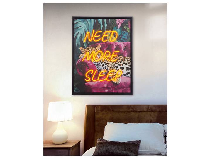 Toile Need More Sleep Tissu mélangé Multicolore 63 x 83 x 4cm