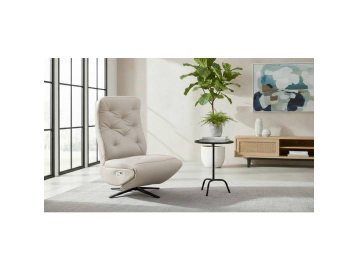 Livetastic Relaxsessel Nora, Taupe, Metall, 68x113x84 cm, Relaxfunktion, Sitzfläche 360° drehbar, Wohnzimmer, Sessel, Relaxsessel