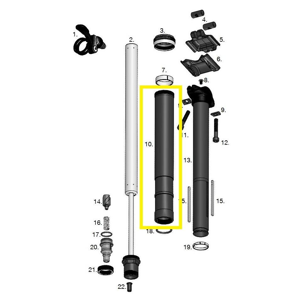 Crankbrothers Highline 2.0 Body 2-Keyway Körper, 31.6mm, 170mm (31.60 mm) (40082869)