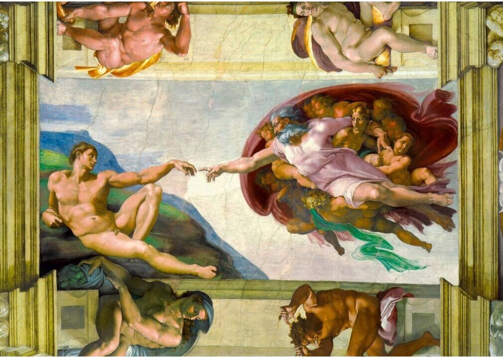 Bluebird Puzzel Michelangelo De Schepping van Adam 1000 stukjes