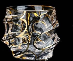 Uplifted Finds Gold Line Crystal Whiskey Tumblers High Performance Luxury Barware For Spirits & Cocktails waves