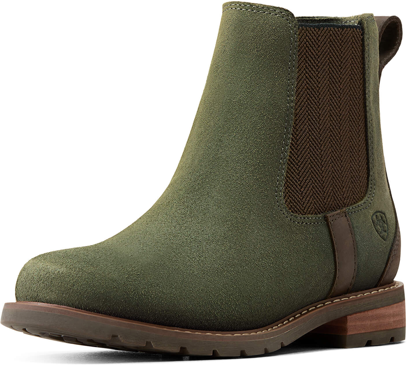 Women's Wexford Waterproof Chelsea Boots in Olive, Size: 5.5 B / Medium by Ariat