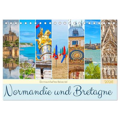 Ein traumhaftes Reiseziel - Normandie und Bretagne (Tischkalender 2026 DIN A5 quer), CALVENDO Monatskalender