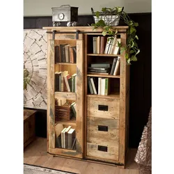 Vitrine Mango 100x45x175 natur lackiert RAILWAY #126