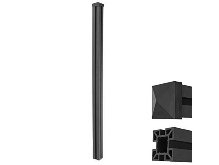 Mendler WPC-Pfosten Sarthe-WPC-Zaun - 240cm, anthrazit