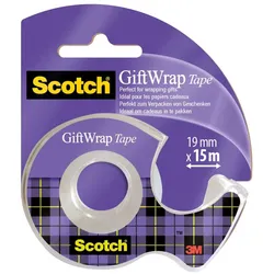 3M Geschenk-Klebeband im Handabroller, CAT 15, 19 mm x 15 m