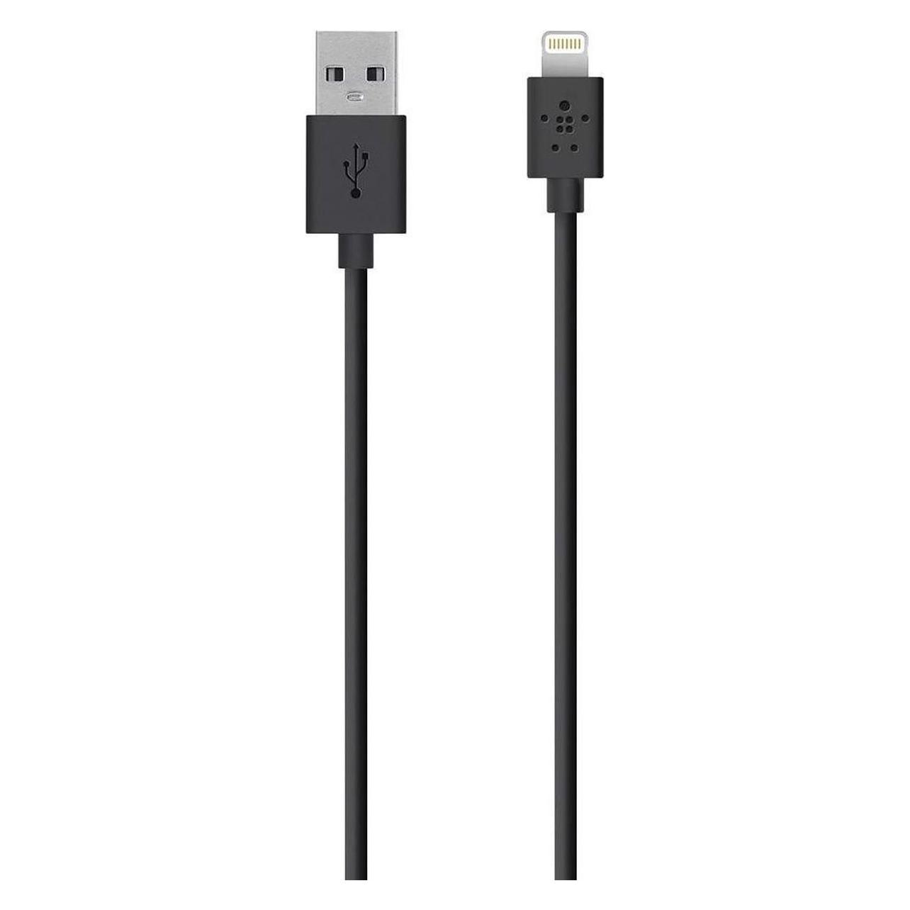 Belkin BOOST CHARGE LIGHTNING AUF USB-A-KABEL, 2M, Schwarz (2 m, USB 2.0) (CAA001bt2MBK)
